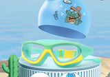 Swimming goggles with cap