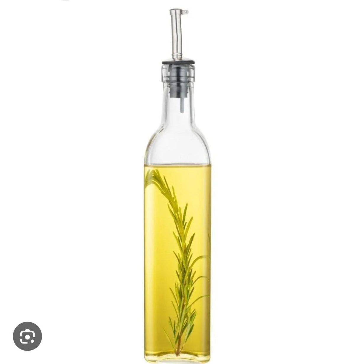 Glass oil bottle