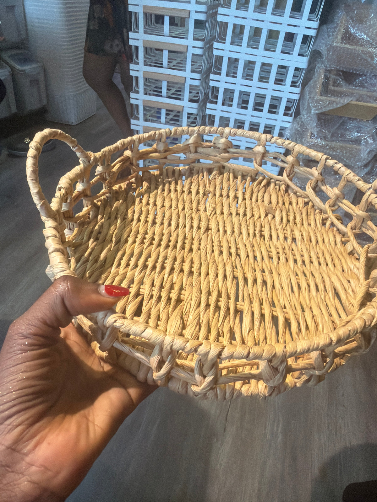 Round Woven Tray