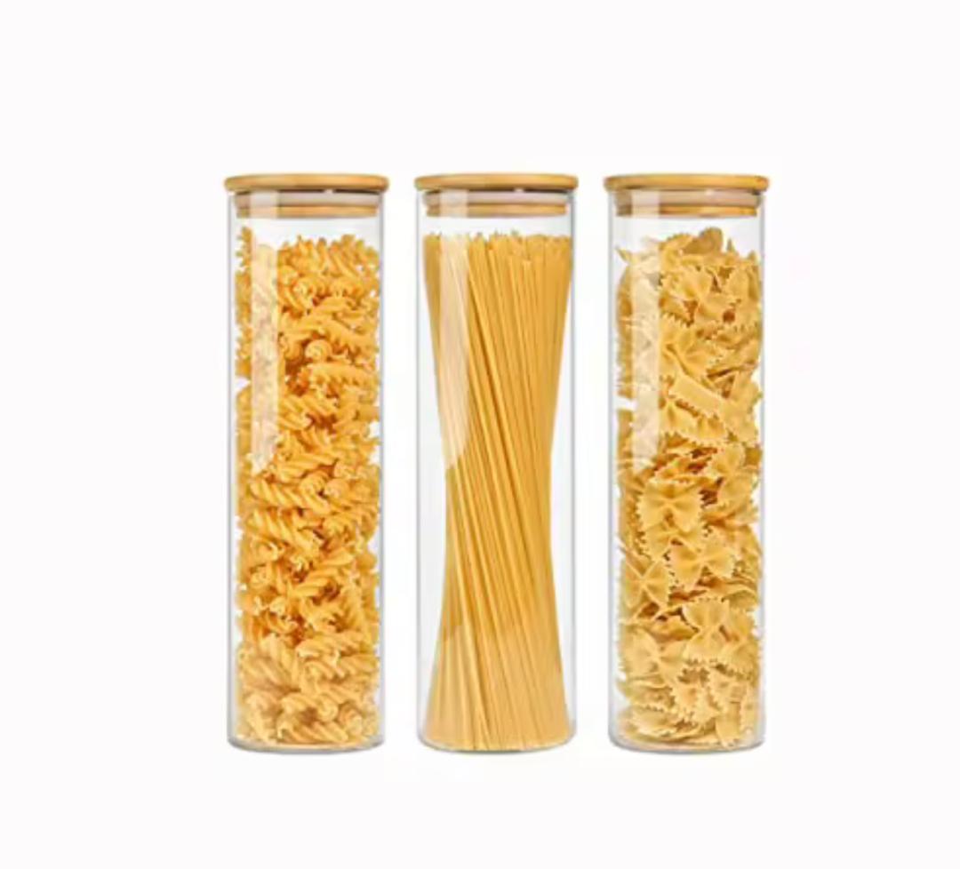 glass spaghetti jar
