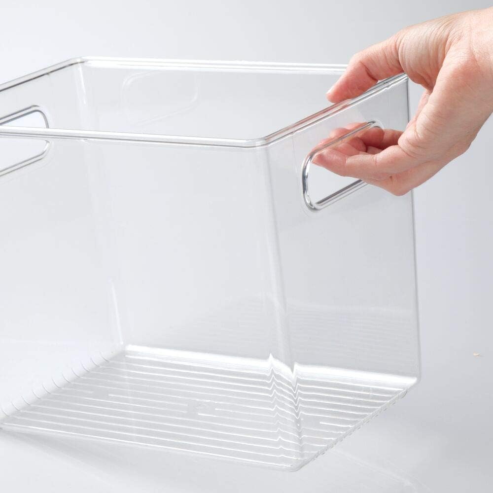 narrow clear bin