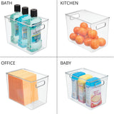 narrow clear bin