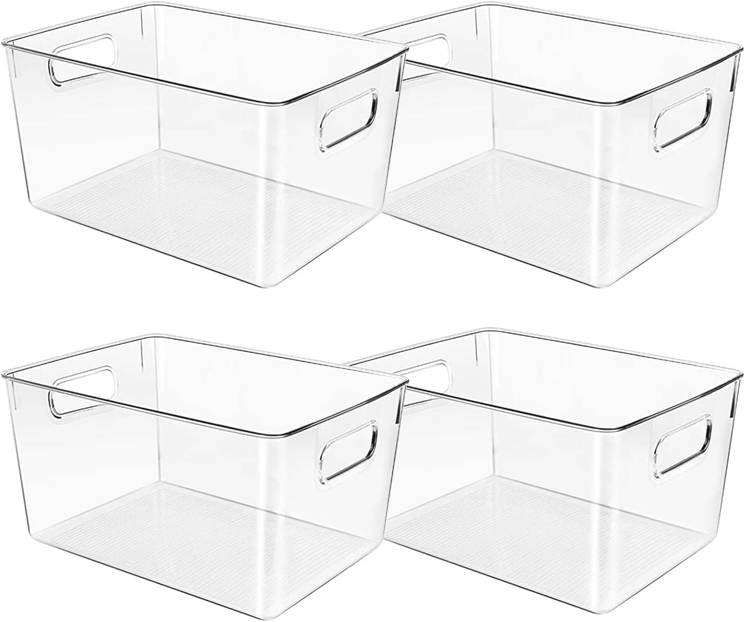 single clear bin with lid