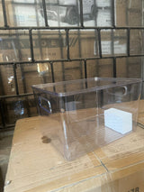 single clear bin with lid