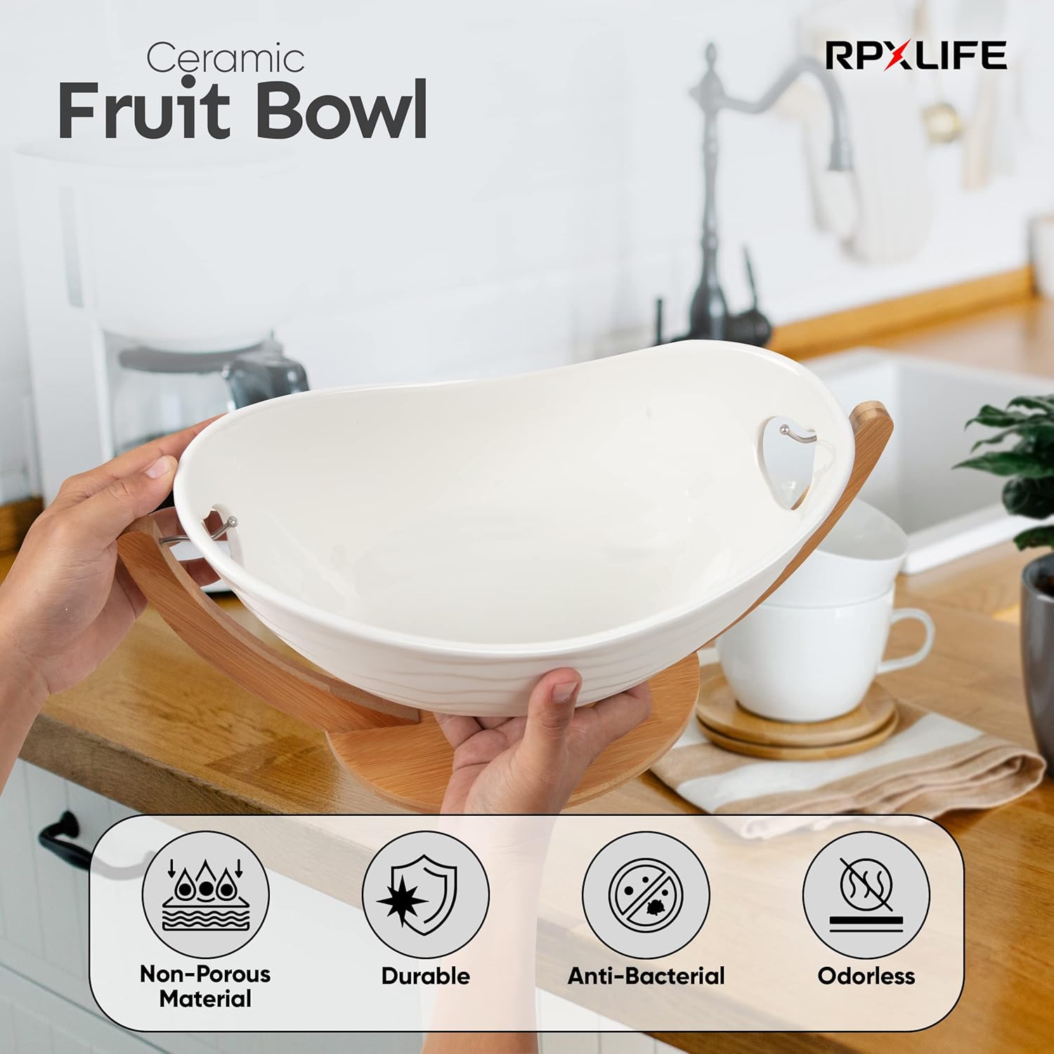 ceramic swing fruit bowl