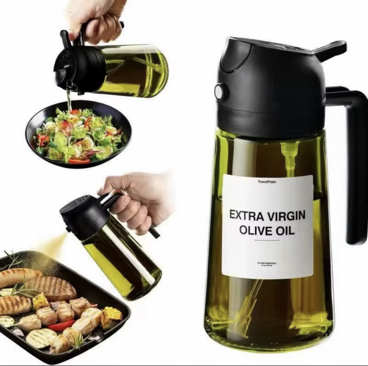 Spray oil bottle 2in1