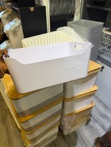 Glossy white pantry bin