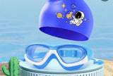 Swimming goggles with cap