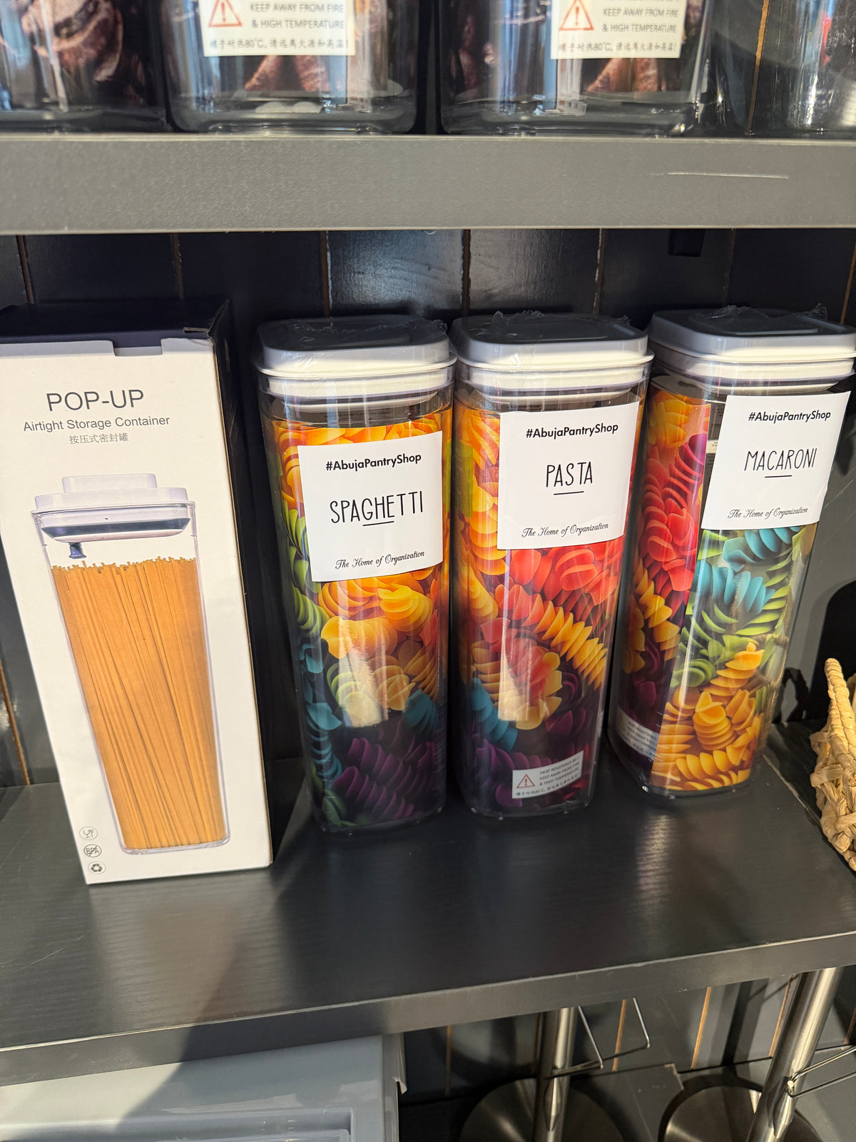 Pop Up Spaghetti Acrylic Jar 1800ml