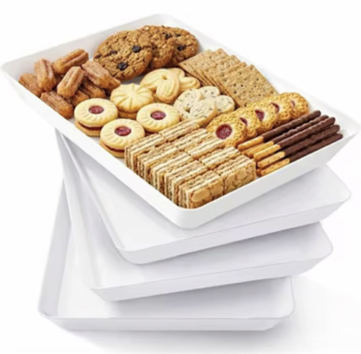 Plastic Serving Trays - Set Of 4