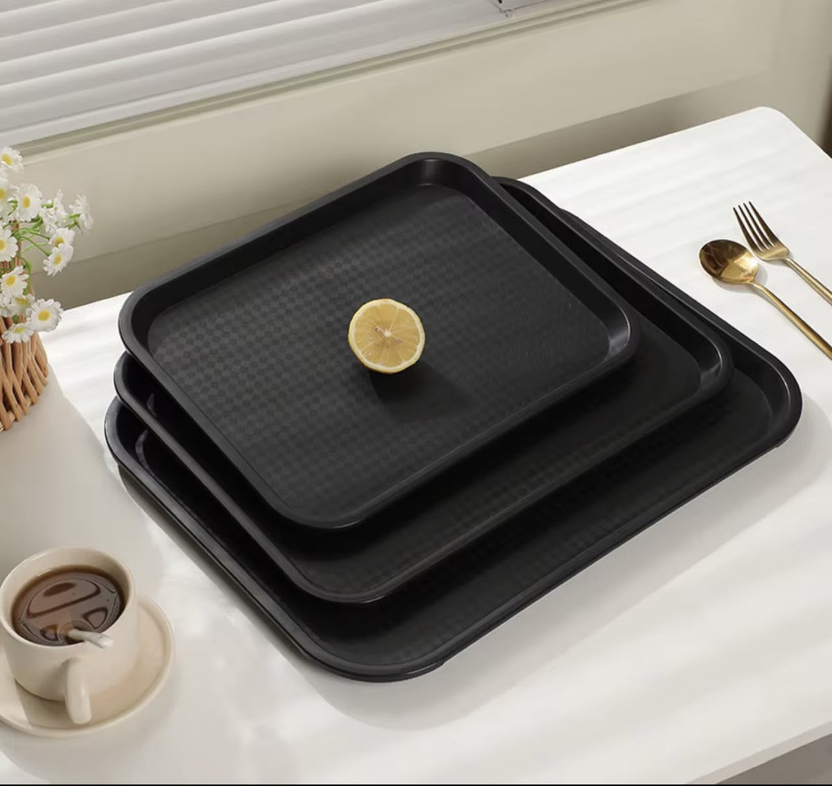 Plastic Serving Trays - Set Of 4