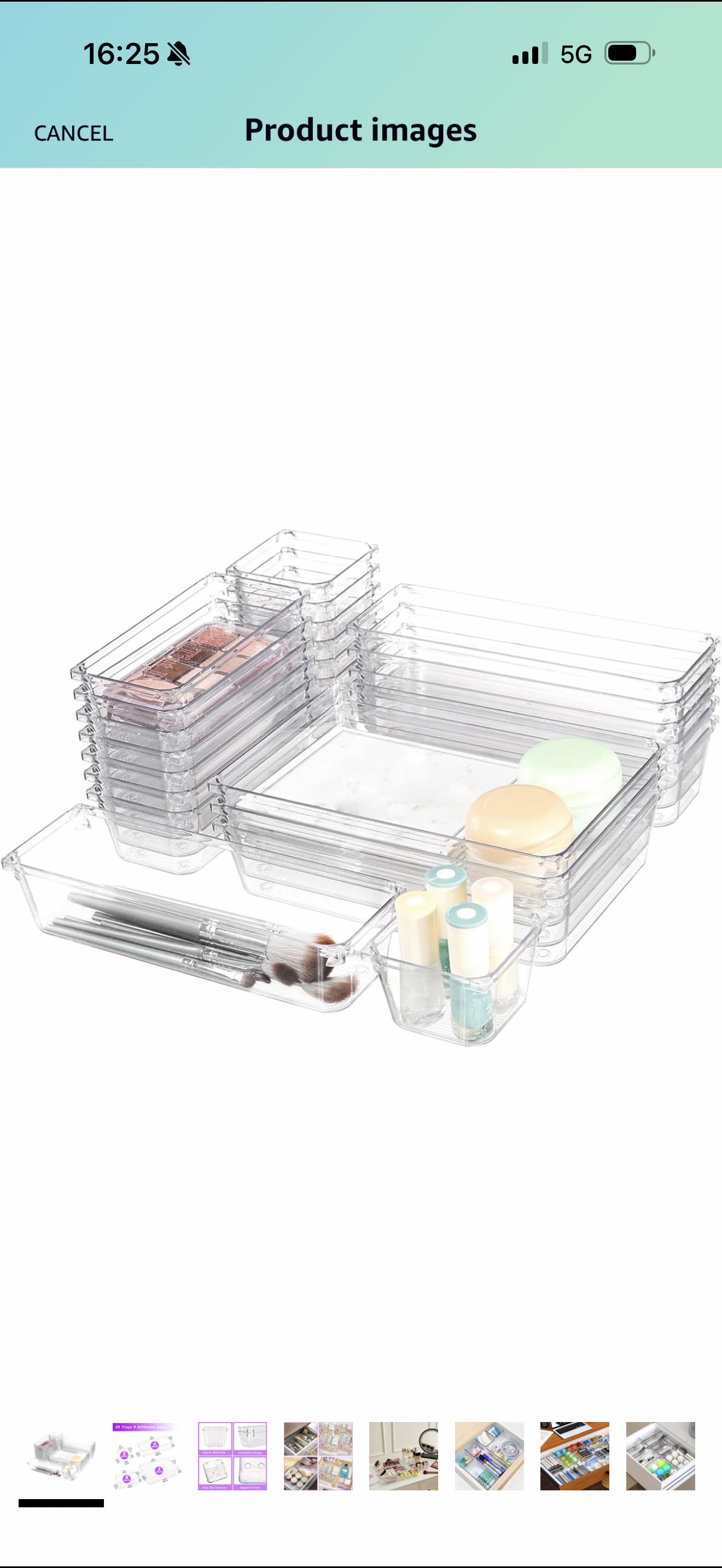 Acrylic storage drawer organizer/makeup organizer/closet