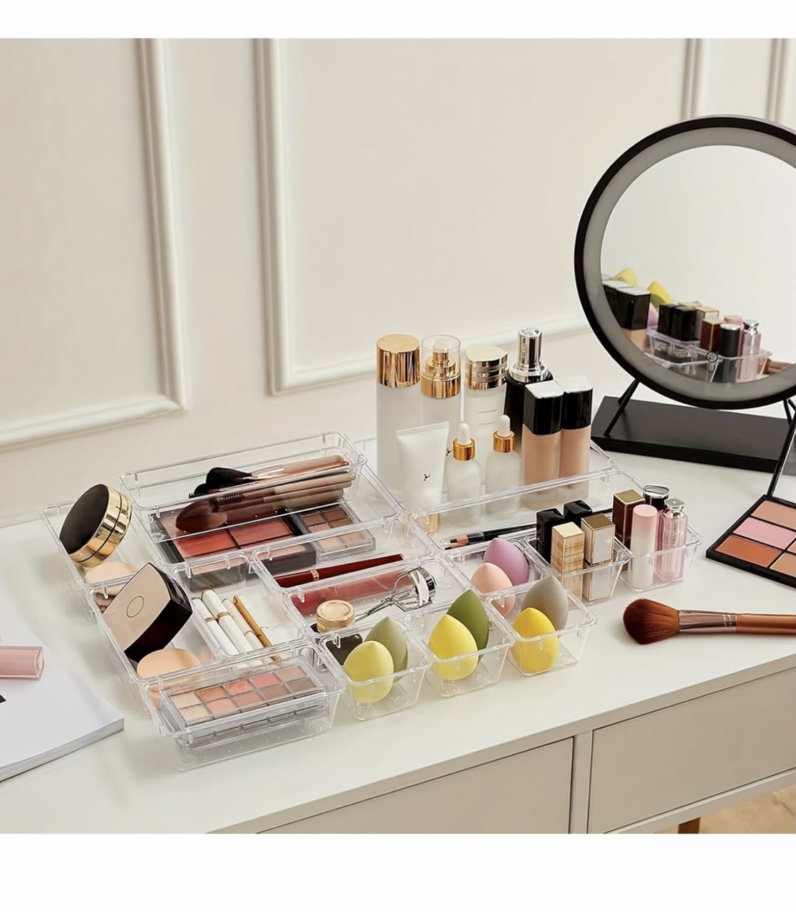 Acrylic storage drawer organizer/makeup organizer/closet