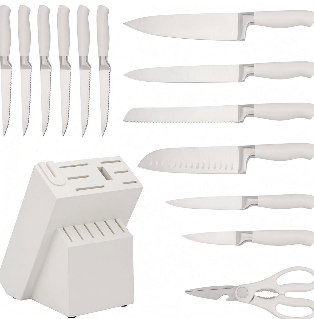 White Knife Set - 13 Pieces