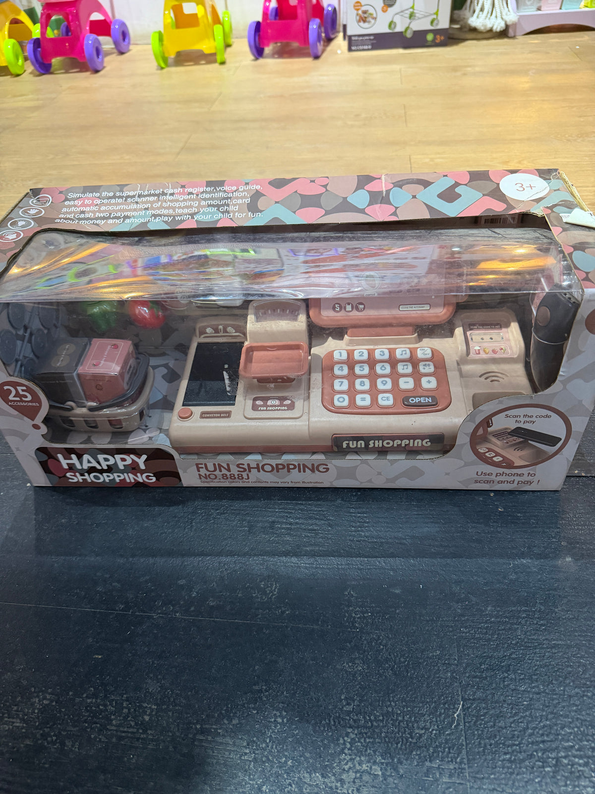 Tabletop super market with calculator
