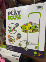 Trolley with play food