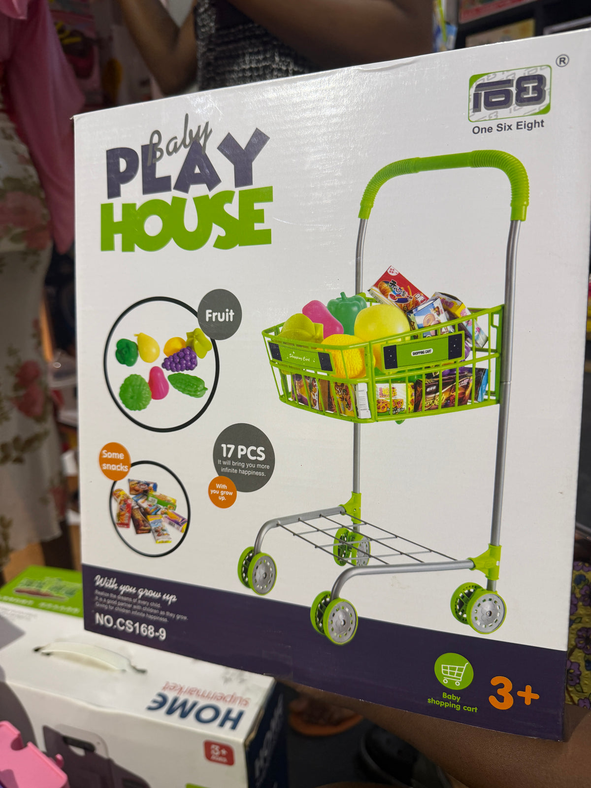 Trolley with play food