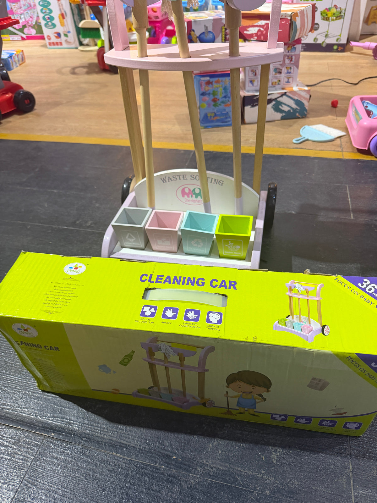 Wooden  Cleaning Car set