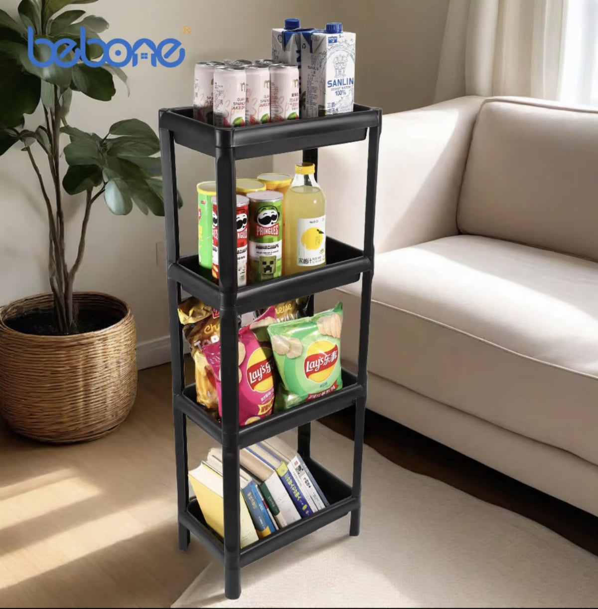 Black trolley plastic
