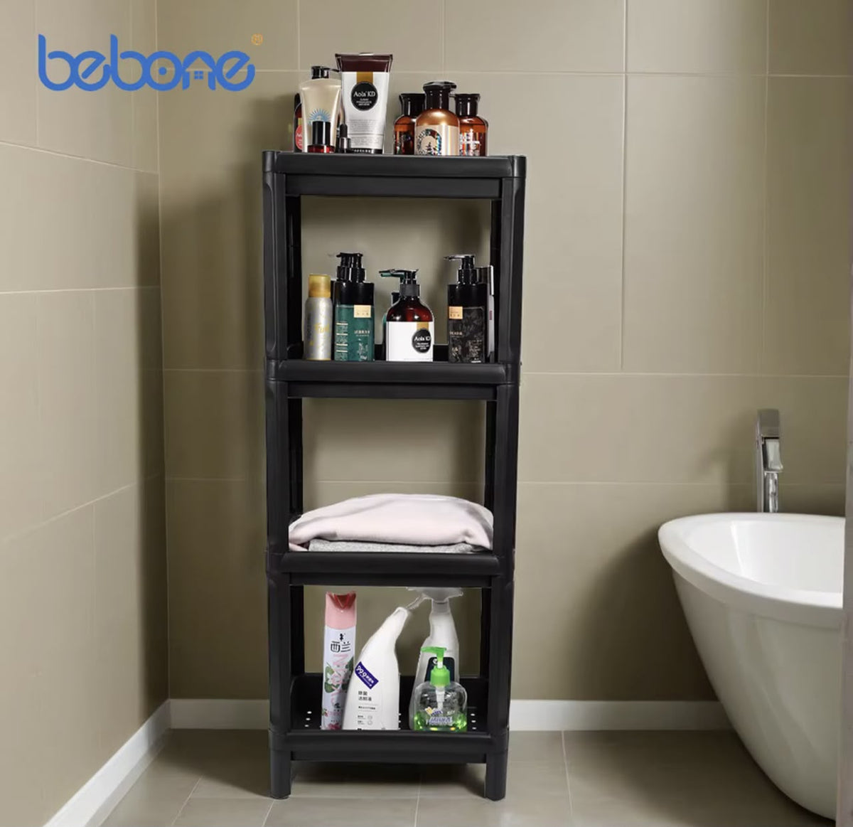 Black trolley plastic