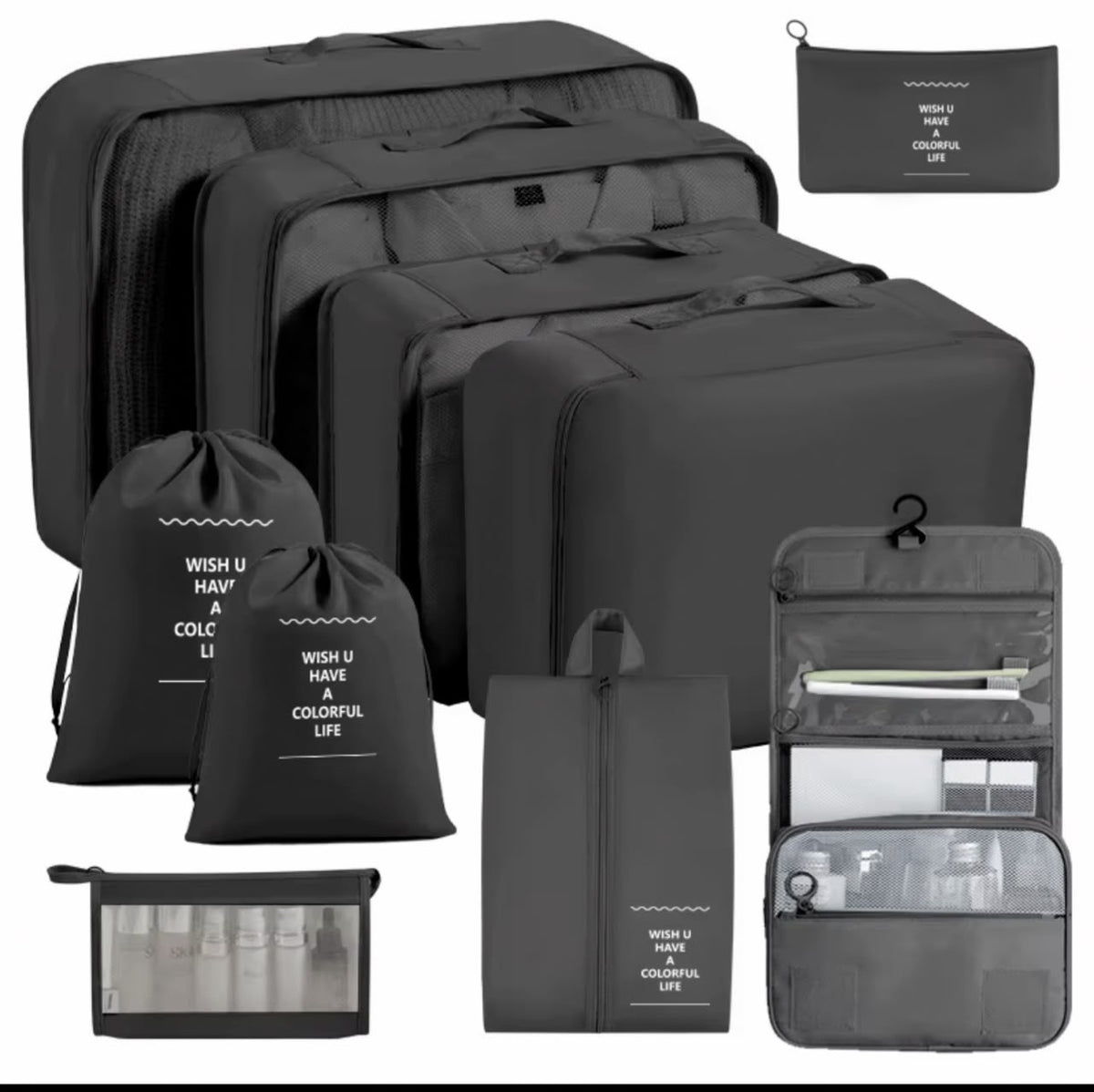 Travel set/cloth organizer